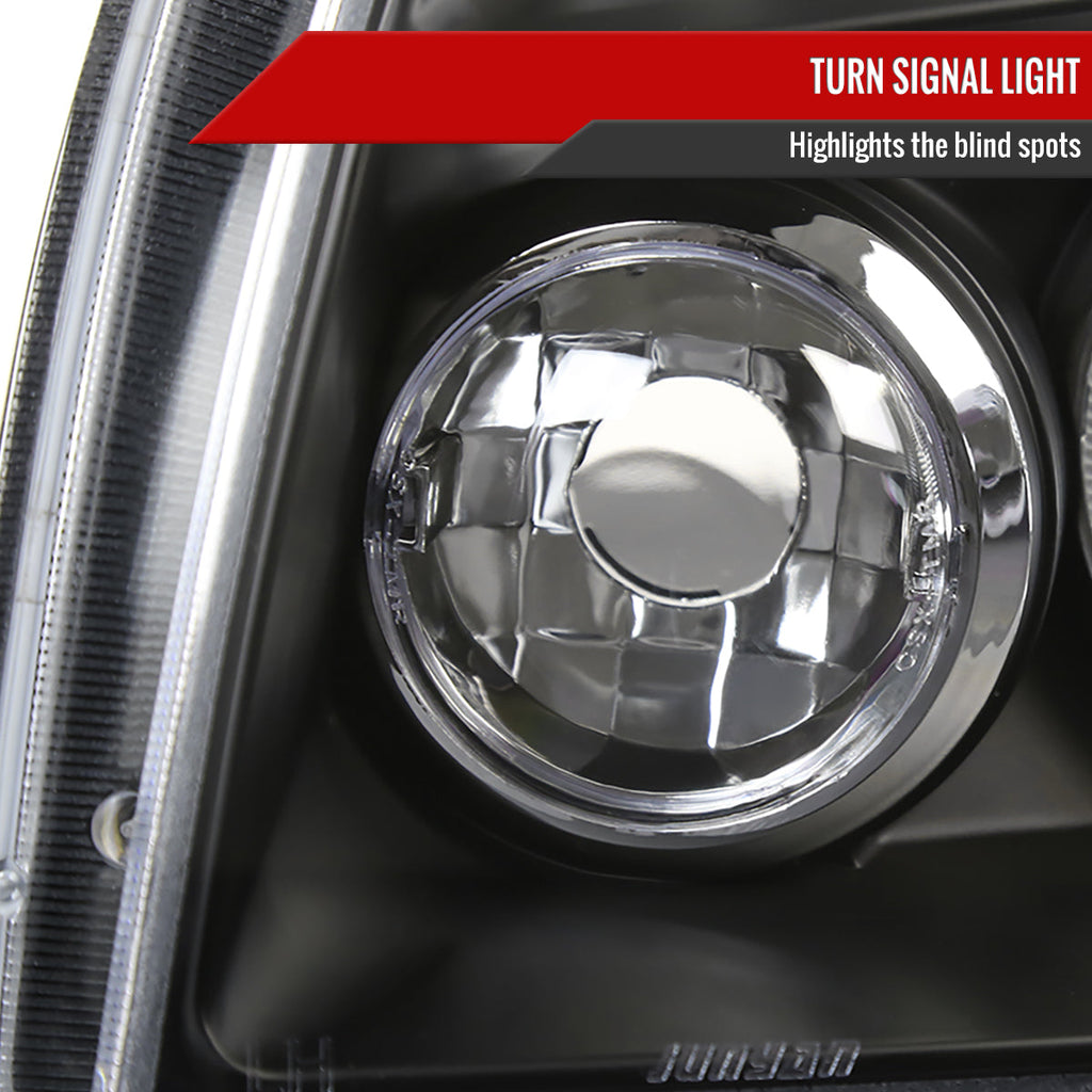 2005-2007 Dodge Magnum Dual Halo Projector Headlights (Matte Black Housing / Clear Lens)