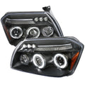 2005-2007 Dodge Magnum Dual Halo Projector Headlights (Matte Black Housing / Clear Lens)