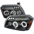 2005-2007 Dodge Magnum Dual Halo Projector Headlights (Matte Black Housing / Clear Lens)