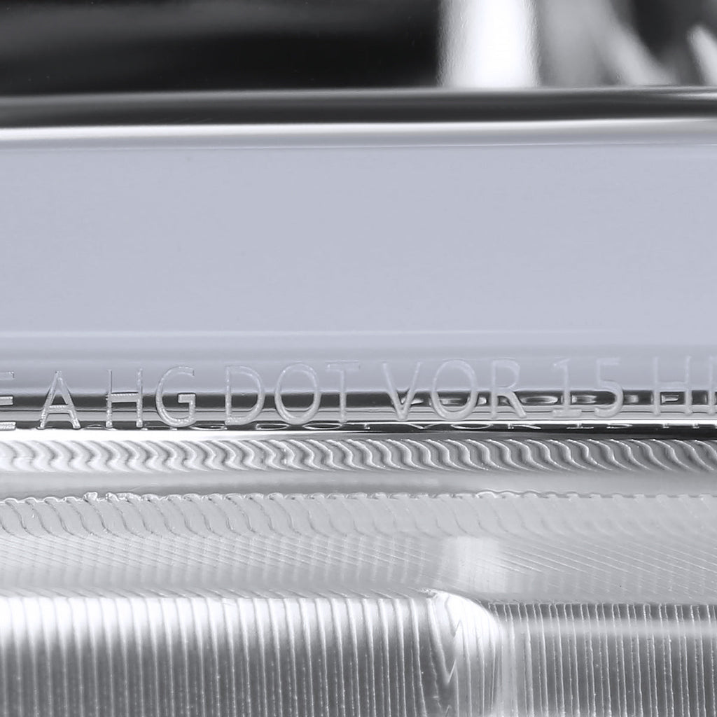 2015-2017 Ford Mustang S550 / 2018-2020 Mustang Shelby LED Bar Xenon HID Projector Headlights (Chrome Housing / Clear Lens)