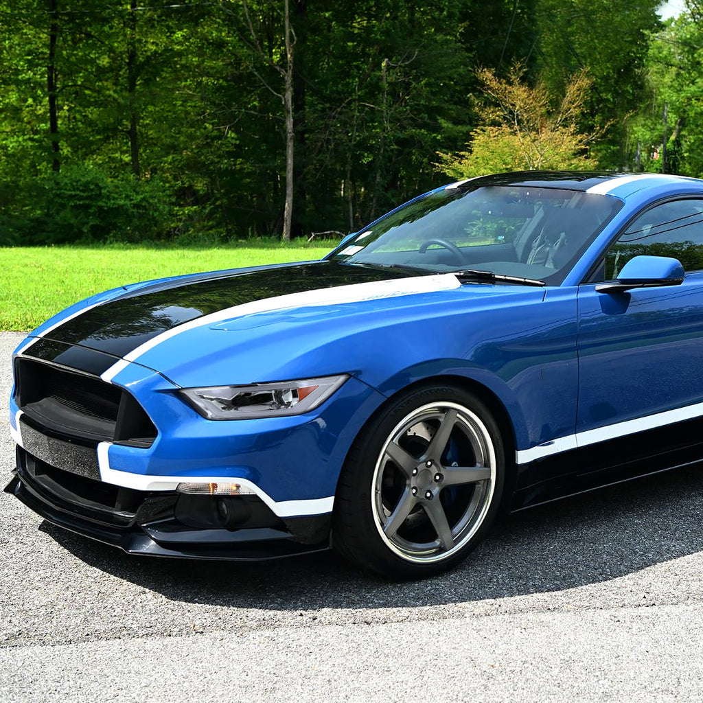 2015-2017 Ford Mustang S550 / 2018-2020 Mustang Shelby HID/Xenon Switchback Sequential LED Projector Headlights (Chrome Housing / Clear Lens)