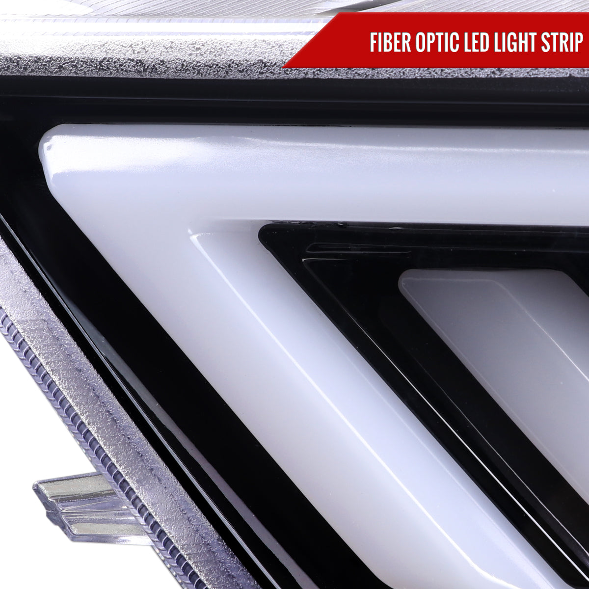 2015-2017 Ford Mustang S550 HID-Type LED Sequential Turn Signal Projector Headlights (Jet Black Housing / Clear Lens)