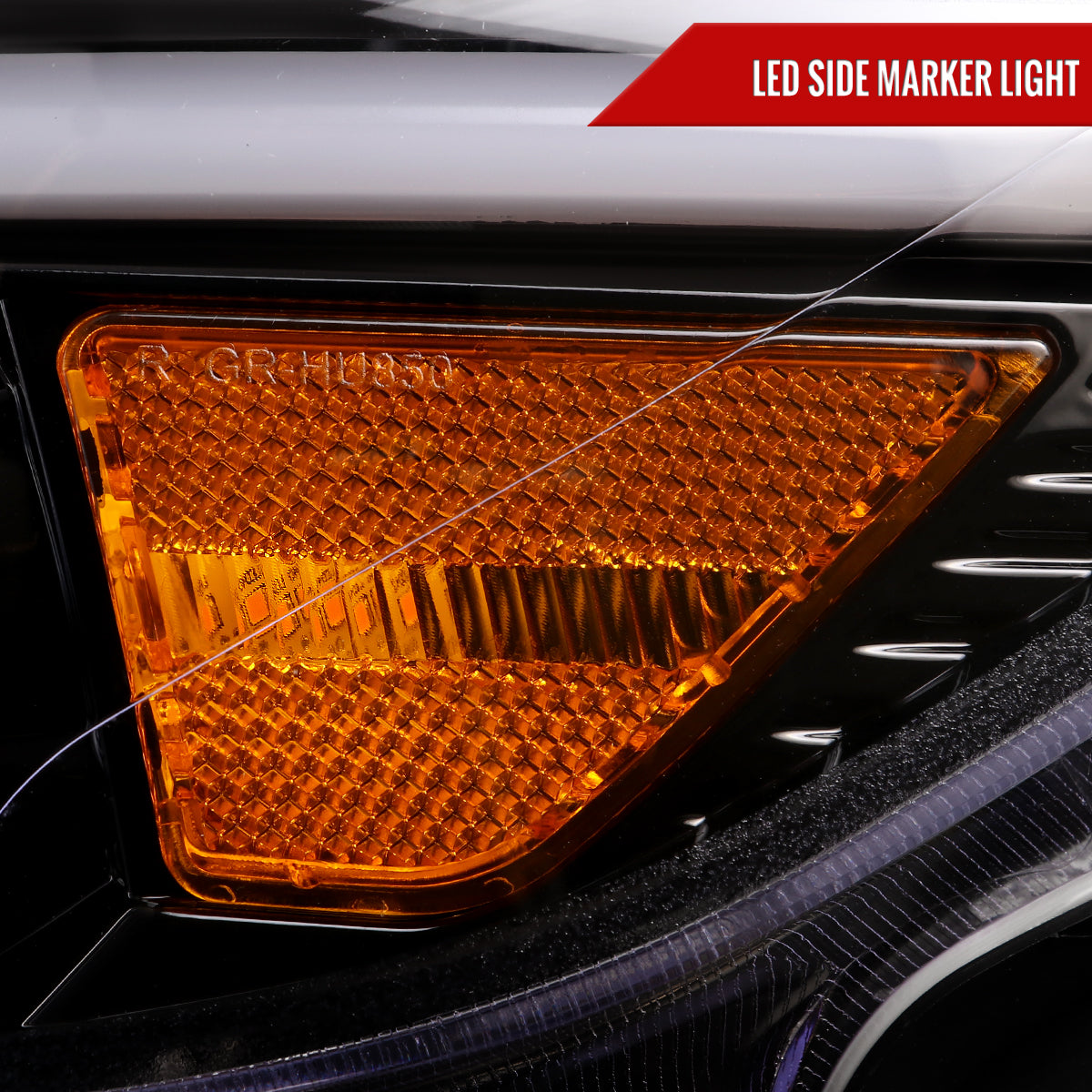 2015-2017 Ford Mustang S550 HID-Type LED Sequential Turn Signal Projector Headlights (Jet Black Housing / Clear Lens)