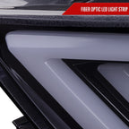 2015-2017 Ford Mustang S550 HID-Type LED Sequential Turn Signal Projector Headlights (Glossy Black Housing / Smoked Lens)