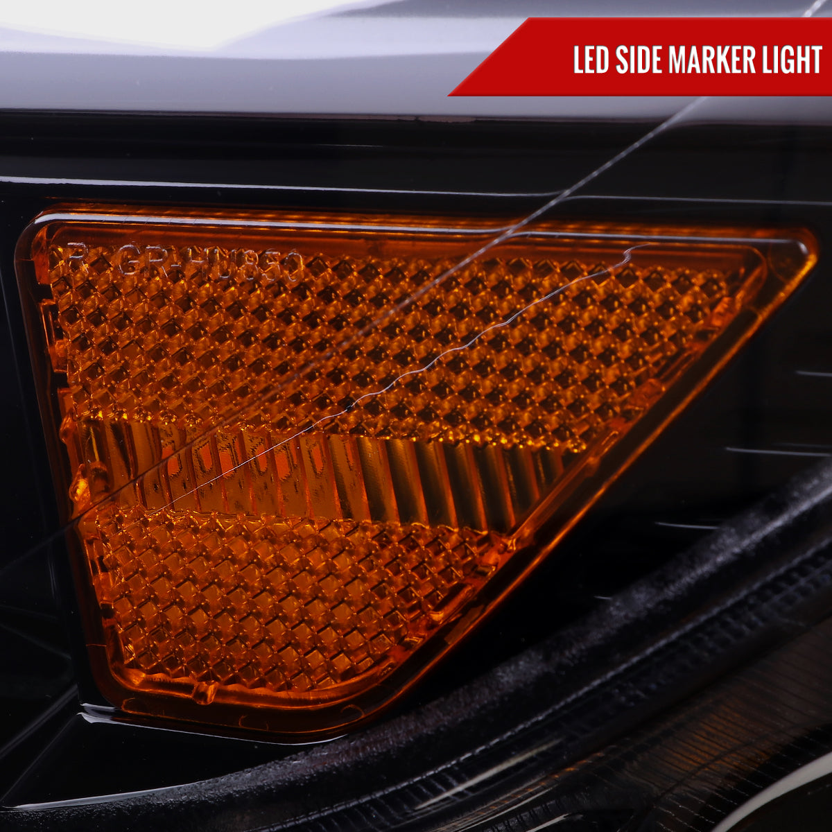 2015-2017 Ford Mustang S550 HID-Type LED Sequential Turn Signal Projector Headlights (Glossy Black Housing / Smoked Lens)