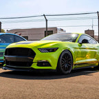 2015-2017 Ford Mustang S550 HID-Type LED Sequential Turn Signal Projector Headlights (Glossy Black Housing / Smoked Lens)