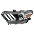 2015-2017 Ford Mustang S550 / 2018-2020 Mustang Shelby LED Strip Xenon HID Projector Headlight - Driver Side Only (Matte Black Housing / Clear Lens)