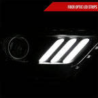 2015-2017 Ford Mustang S550 / 2018-2020 Mustang Shelby LED Strip Xenon HID Projector Headlight - Passenger Side Only (Matte Black Housing / Clear Lens)