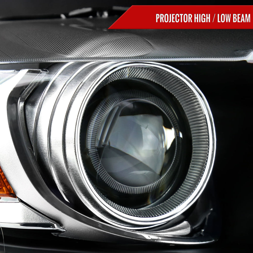 2015-2017 Ford Mustang S550 / 2018-2020 Mustang Shelby LED Strip Xenon HID Projector Headlight - Passenger Side Only (Matte Black Housing / Clear Lens)
