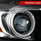 2015-2017 Ford Mustang S550 / 2018-2020 Mustang Shelby LED Strip Xenon HID Projector Headlight - Passenger Side Only (Matte Black Housing / Clear Lens)