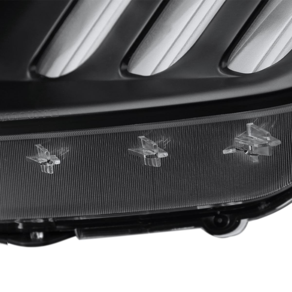 2015-2017 Ford Mustang S550 / 2018-2020 Mustang Shelby LED Strip Xenon HID Projector Headlight - Passenger Side Only (Matte Black Housing / Clear Lens)