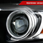 2015-2017 Ford Mustang S550 / 2018-2020 Mustang Shelby LED Strip Xenon HID Projector Headlights (Matte Black Housing / Clear Lens)