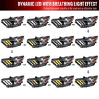 2015-2017 Ford Mustang S550 HID/Xenon Switchback Sequential LED Turn Signal Projector Headlights (Matte Black Housing / Clear Lens)
