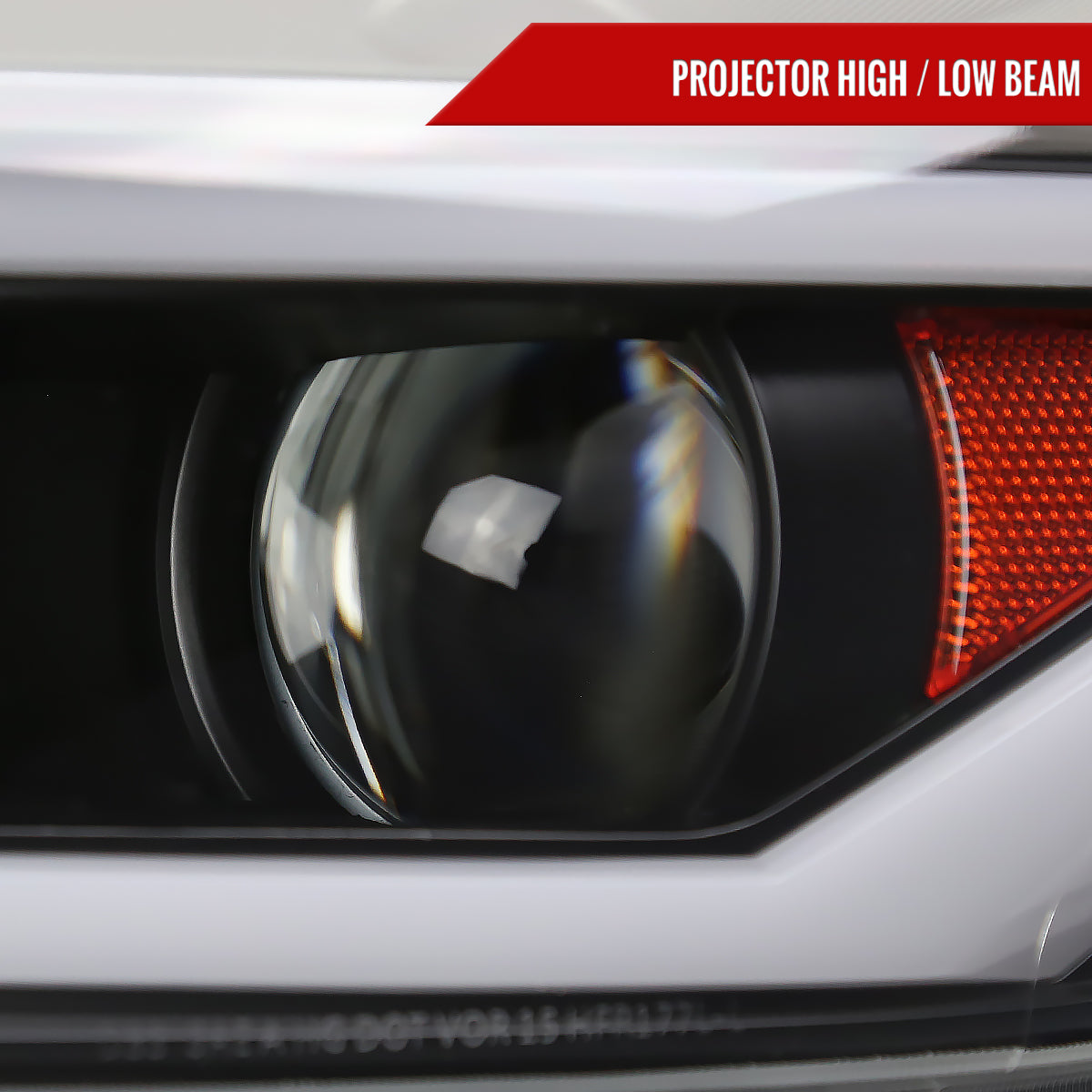 2015-2017 Ford Mustang S550 / 2018-2020 Mustang Shelby HID/Xenon Switchback Sequential LED Projector Headlights (Matte Black Housing / Clear Lens)