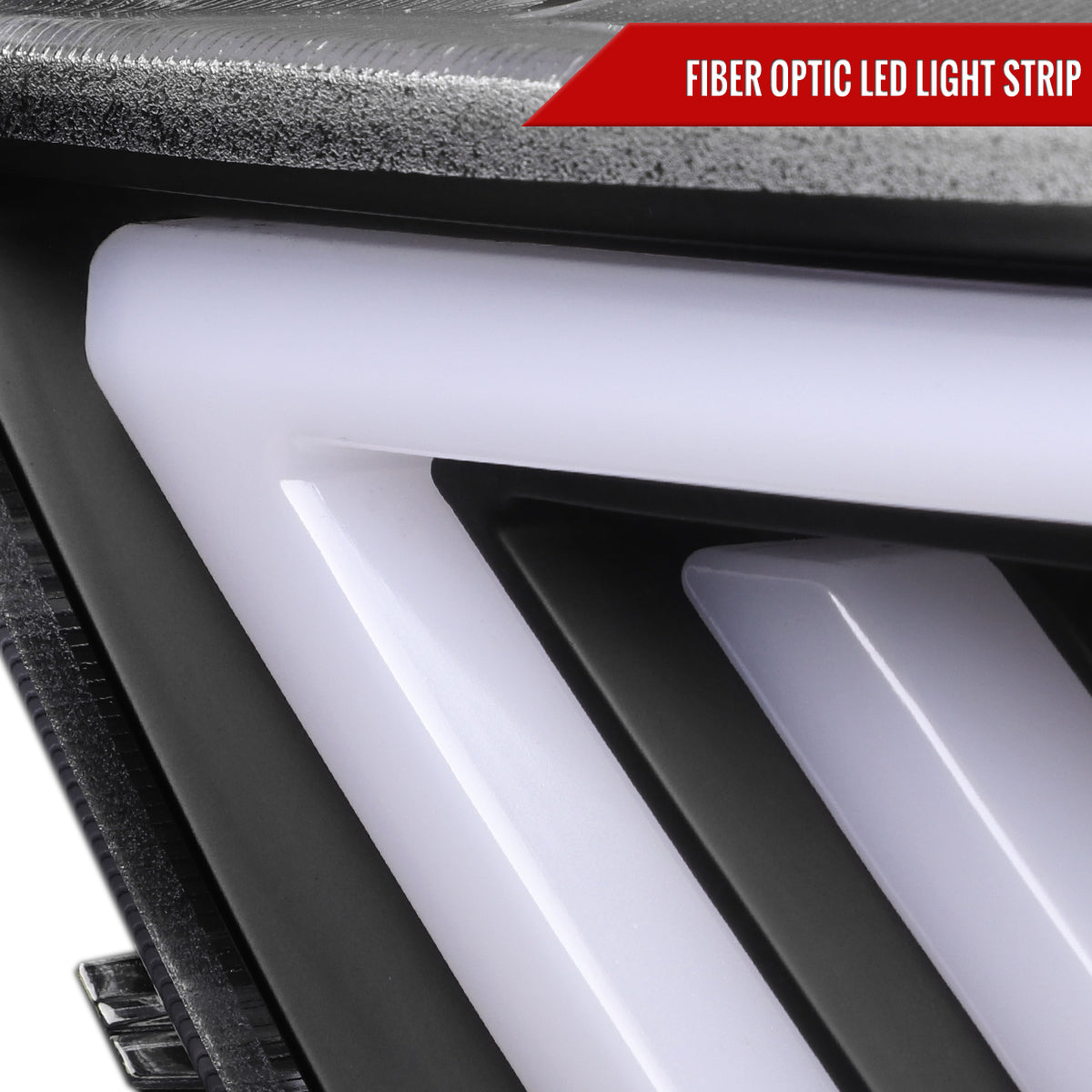 2015-2017 Ford Mustang S550 HID-Type LED Sequential Turn Signal Projector Headlights (Matte Black Housing / Clear Lens)