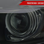 2015-2017 Ford Mustang S550 / 2018-2020 Mustang Shelby LED Strip Xenon HID Projector Headlights (Black Housing / Smoked Lens)