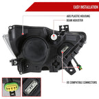 2015-2017 Ford Mustang S550 / 2018-2020 Mustang Shelby LED Bar Xenon HID Projector Headlights (Black Housing / Smoked Lens)