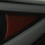 2015-2017 Ford Mustang S550 / 2018-2020 Mustang Shelby HID/Xenon Switchback Sequential LED Projector Headlights (Matte Black Housing / Smoked Lens)