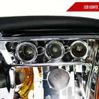 1994-1998 Ford Mustang SN95 Dual Halo Projector Headlights (Chrome Housing / Clear Lens)