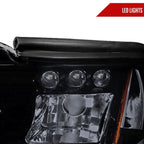 1994-1998 Ford Mustang SN95 Dual Halo Projector Headlights (Glossy Black Housing / Smoked Lens)