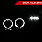 1994-1998 Ford Mustang SN95 Dual Halo V2 Projector Headlights (Glossy Black Housing / Smoked Lens)