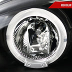 1994-1998 Ford Mustang SN95 Dual Halo Projector Headlights (Matte Black Housing / Clear Lens)