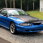 1994-1998 Ford Mustang SN95 Dual Halo Projector Headlights (Matte Black Housing / Clear Lens)