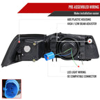 1999-2004 Ford Mustang New Edge Dual Halo V2 Projector Headlights (Chrome Housing / Clear Lens)