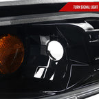 1999-2004 Ford Mustang New Edge Dual Halo Projector Headlights (Jet Black Housing / Clear Lens)