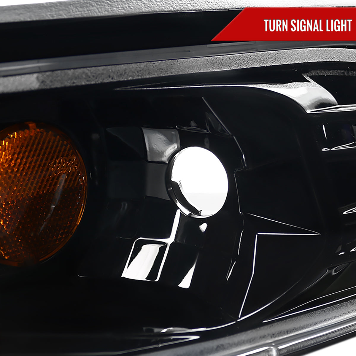 1999-2004 Ford Mustang New Edge Dual Halo Projector Headlights (Jet Black Housing / Clear Lens)