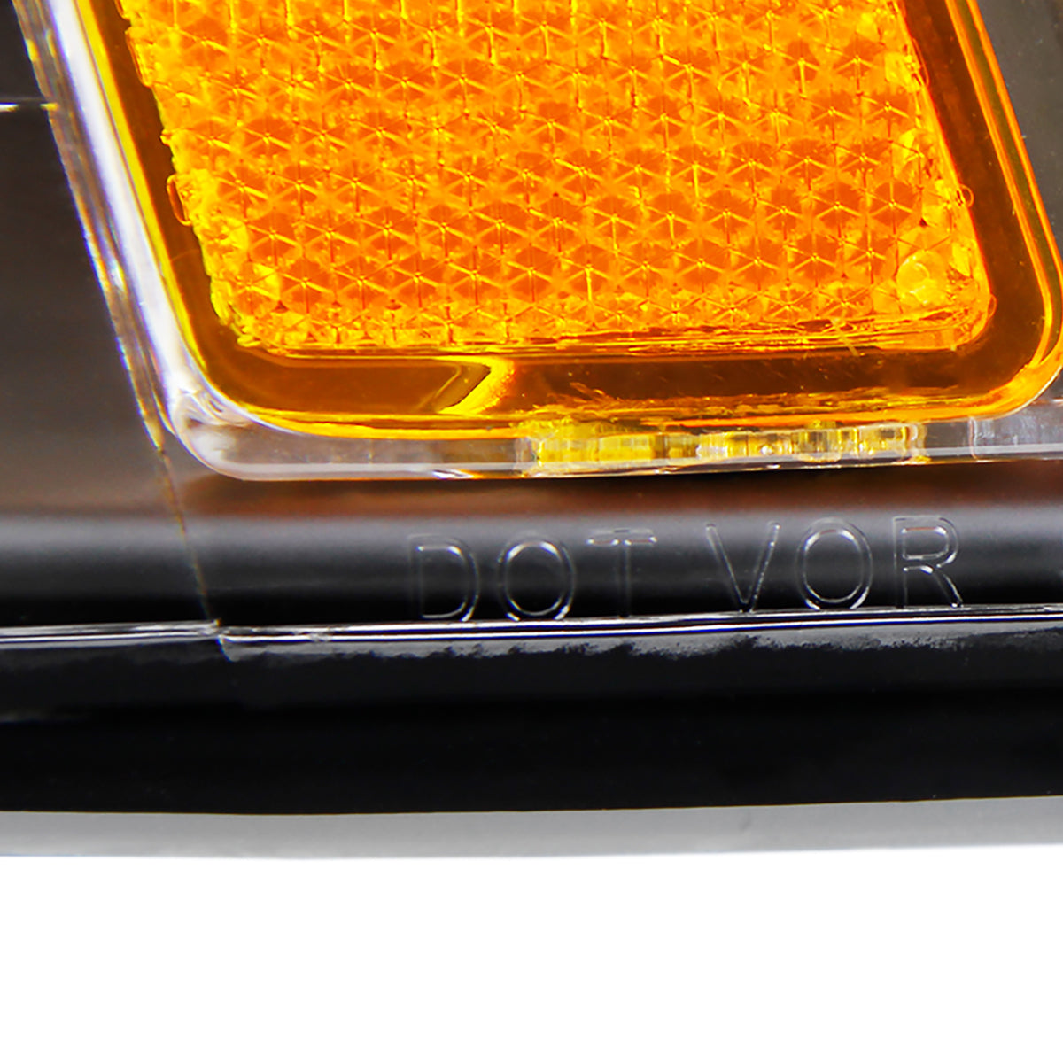 1999-2004 Ford Mustang New Edge Projector Headlights w/ Amber Reflectors (Matte Black Housing / Clear Lens)