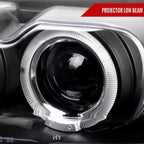 1999-2004 Ford Mustang New Edge Dual Halo Projector Headlights (Matte Black Housing / Clear Lens)