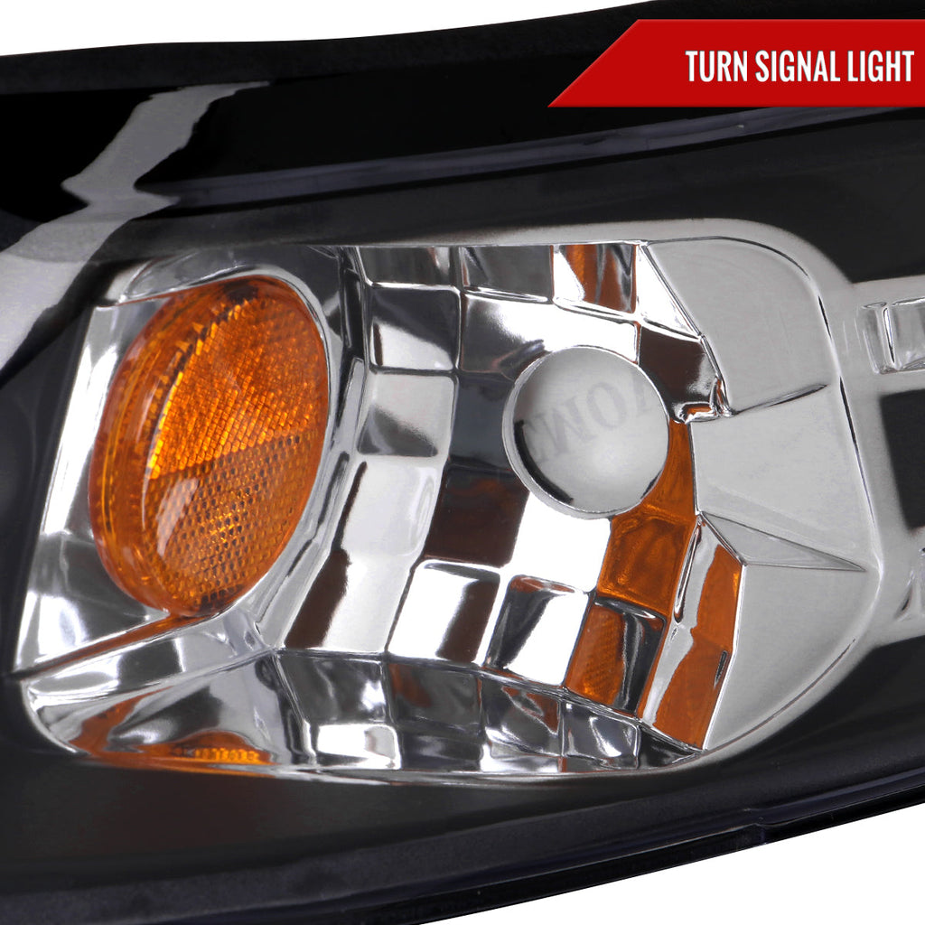 1999-2004 Ford Mustang New Edge Dual Halo Projector Headlights (Matte Black Housing / Clear Lens)
