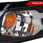 1999-2004 Ford Mustang New Edge Dual Halo Projector Headlights (Matte Black Housing / Clear Lens)