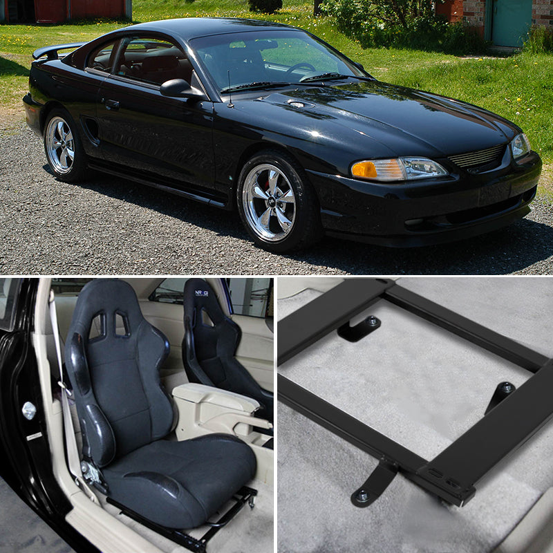 1979-1998 Ford Mustang Tensile Steel Racing Seat Mounting Brackets - 2PCS (19" x 14")
