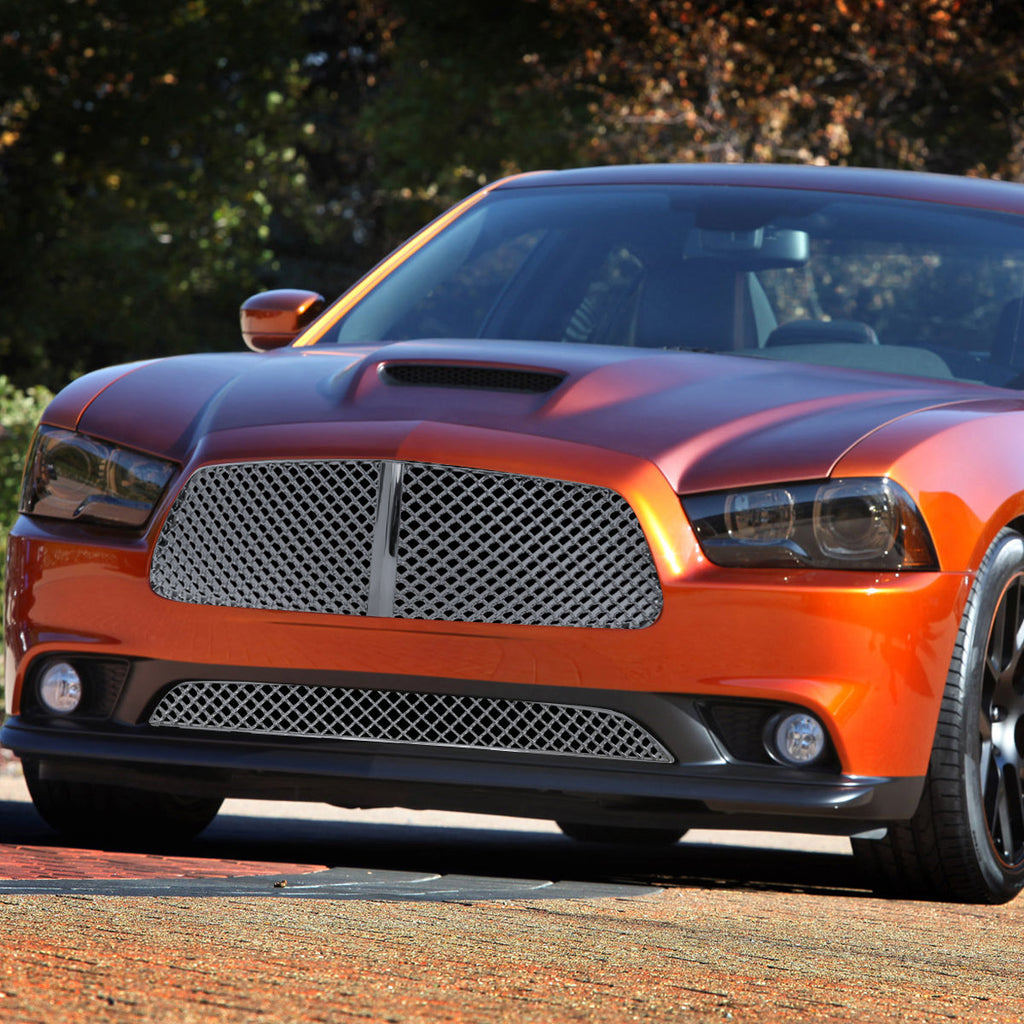 2011-2014 Dodge Charger LD Chrome ABS Front Lower Mesh Grille