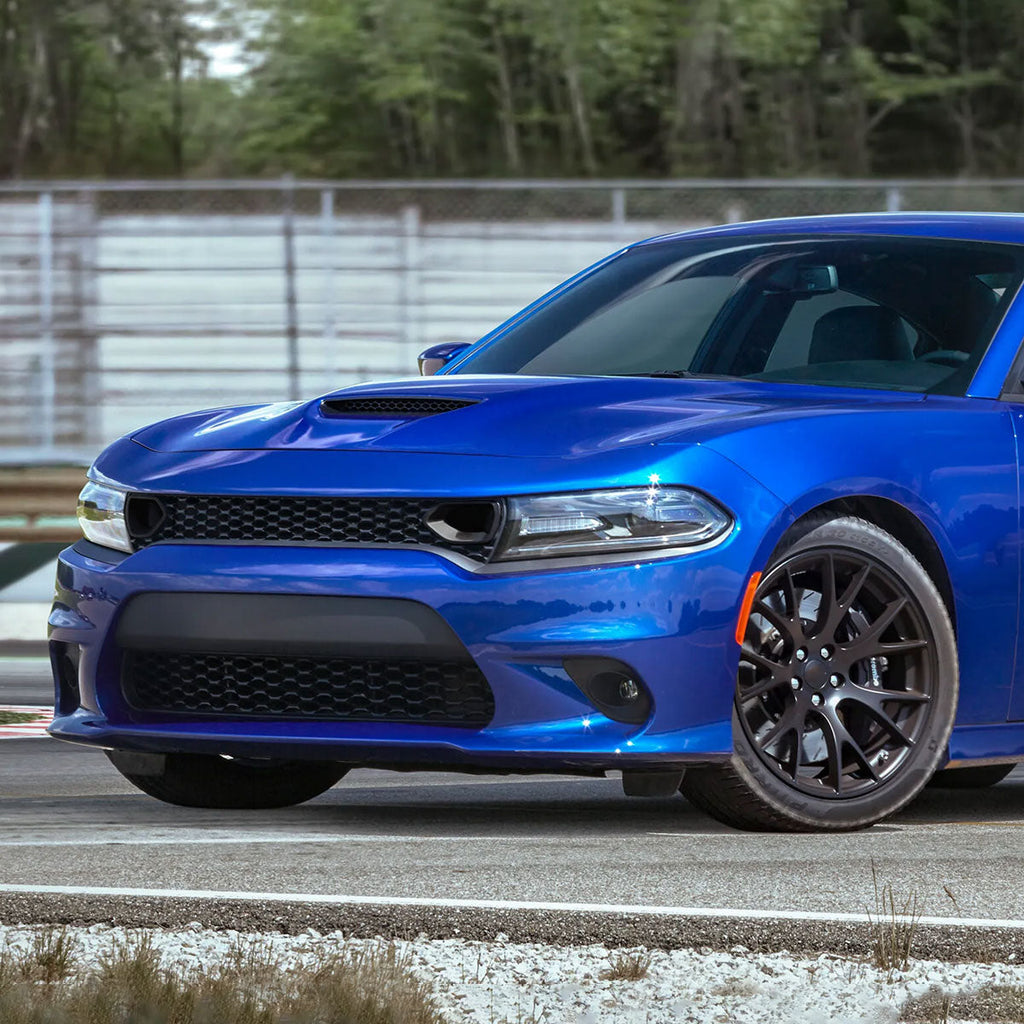 2015-2023 Dodge Charger LD SRT/RT/GT/Scat Pack Black Dual Snorkel Front Upper Grille