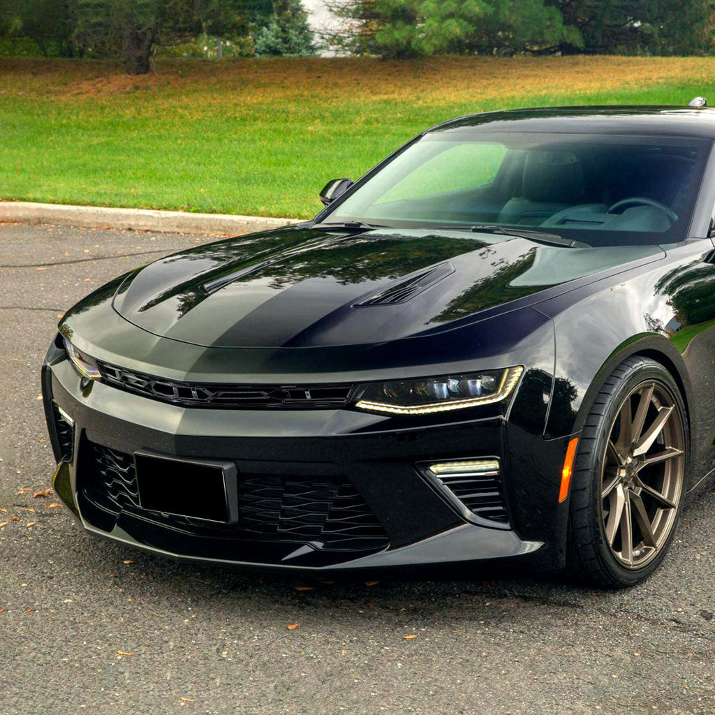 2016-2018 Chevrolet Camaro 6th Gen / 2019-2022 Camaro ZL1 Black Front Upper Bumper Hood Grille