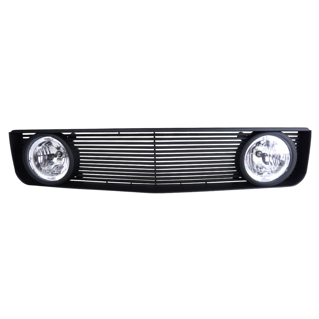 2005-2009 Ford Mustang S197 V6 Black ABS Grille w/ Dual H10 Fog Lights