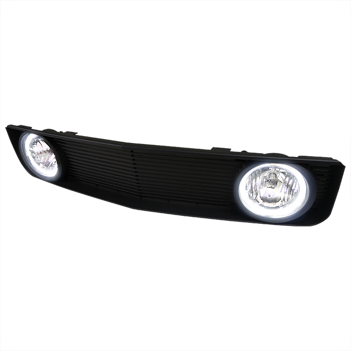 2005-2009 Ford Mustang S197 V6 Black ABS Grille w/ Dual H10 Fog Lights