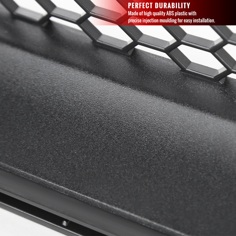 2015-2017 Ford Mustang S550 Black ABS Mesh Grille w/ Dual Integrated LED Bar
