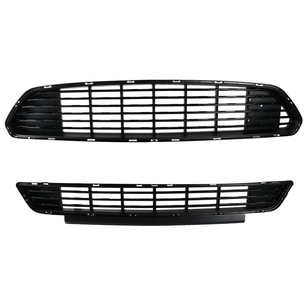 2015-2017 Ford Mustang S550 Black ABS California Edition Style Upper & Lower Grille - 2PC