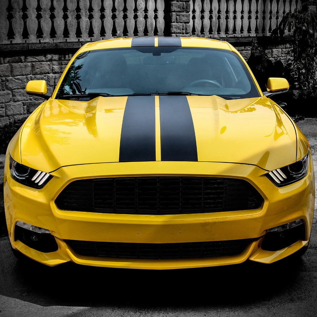 2015-2017 Ford Mustang S550 Black ABS California Edition Style Upper & Lower Grille - 2PC