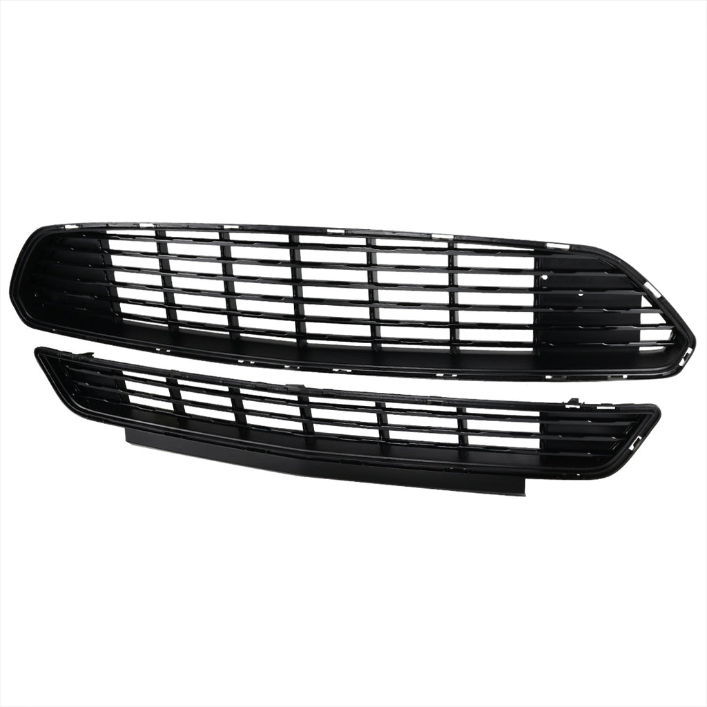 2015-2017 Ford Mustang S550 Black ABS California Edition Style Upper & Lower Grille - 2PC