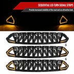 2018-2023 Ford Mustang S550 Shark Style Hood Grille w/ Sequential LED Turn Signal Lights