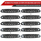 2018-2023 Ford Mustang S550 Shark Style Hood Grille w/ Sequential LED Turn Signal Lights
