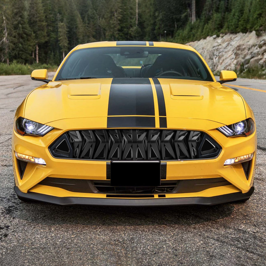 2018-2023 Ford Mustang S550 Shark Style Hood Grille w/ Sequential LED Turn Signal Lights