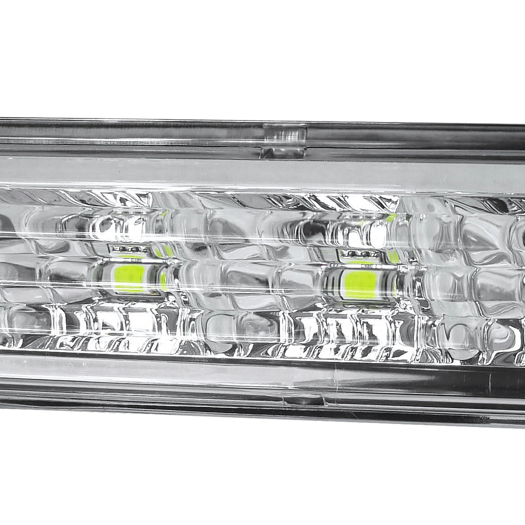 2010-2014 Ford Mustang S197 GT LED Light Strip Bumper Lights (Chrome Housing / Clear Lens)