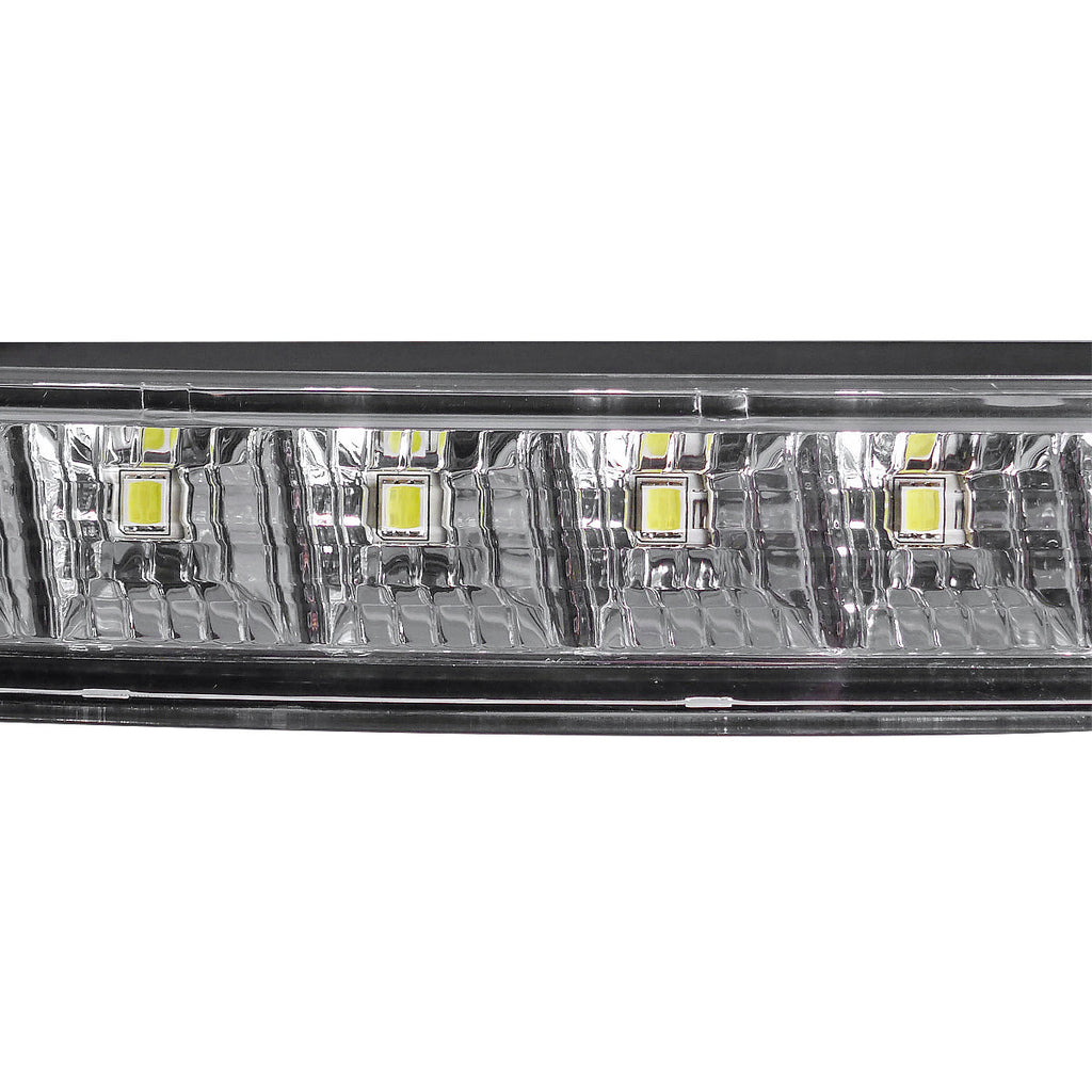 2010-2014 Ford Mustang S197 GT LED Light Strip Bumper Lights (Chrome Housing / Clear Lens)