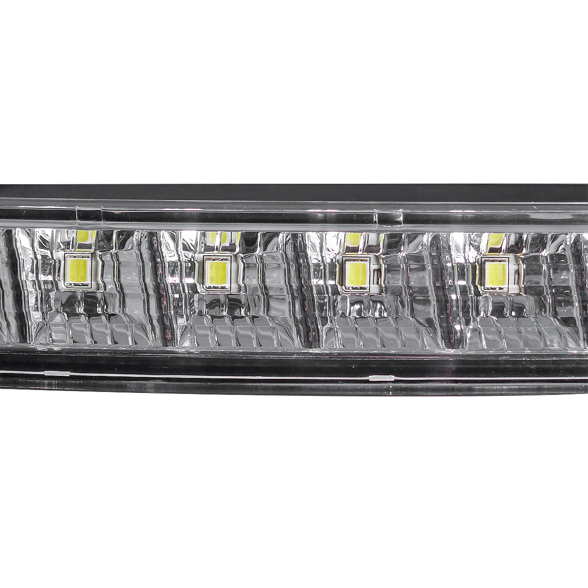 2010-2014 Ford Mustang S197 GT LED Light Strip Bumper Lights (Chrome Housing / Clear Lens)